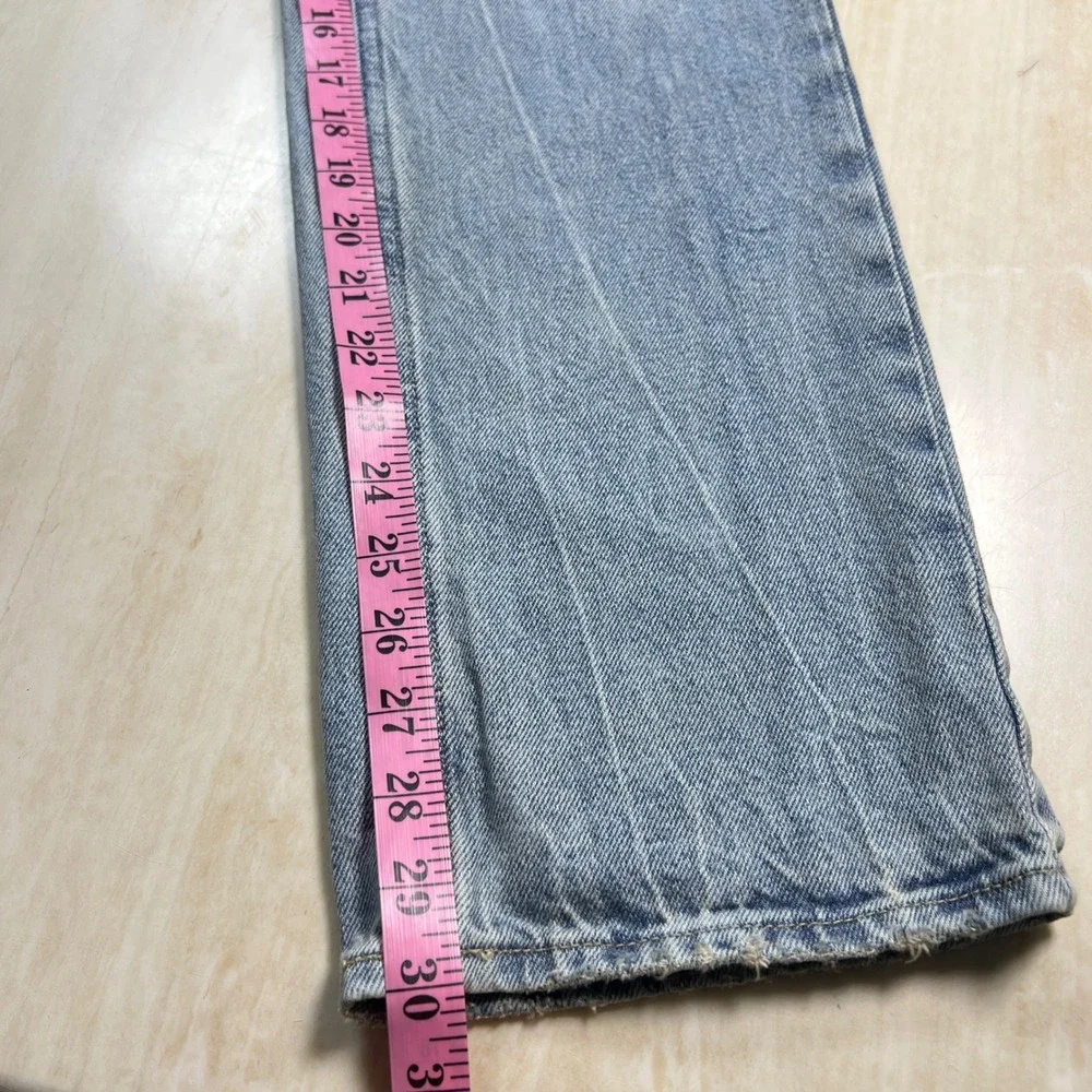 PacSun Jordyn Low Rise Straight Leg Jeans Size 24 Light Wash Denim - Picture 12 of 17